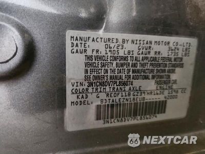 Zdjęcie 12 z 12 samochodu: 2023 NISSAN VERSA S VIN:3N1CN8DV7PL856074 - miniatura