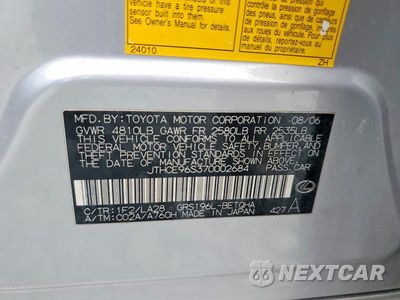 Zdjęcie 12 z 12 samochodu: 2007 LEXUS GS 350 VIN:JTHCE96S370002684 - miniatura
