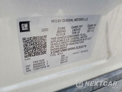Zdjęcie 14 z 14 samochodu: 2021 CHEVROLET TRAVERSE LT VIN:1GNEVMKW9MJ133279 - miniatura