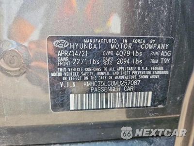 Zdjęcie 12 z 12 samochodu: 2021 HYUNDAI IONIQ SE VIN:KMHC75LC8MU257087 - miniatura