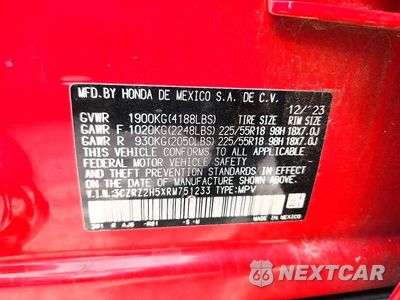 Zdjęcie 12 z 12 samochodu: 2024 HONDA HR-V SPORT VIN:3CZRZ2H5XRM751233 - miniatura