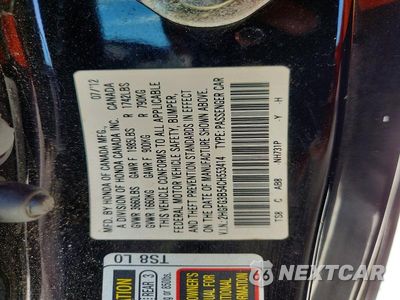 Zdjęcie 12 z 12 samochodu: 2012 HONDA CIVIC LX VIN:2HGFG3B54CH553414 - miniatura