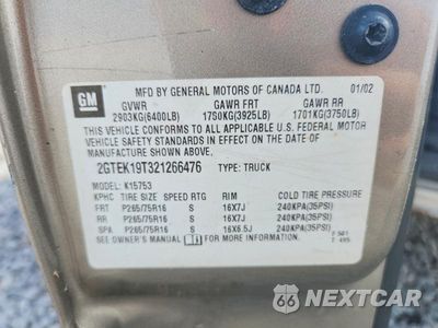 Zdjęcie 12 z 12 samochodu: 2003 GMC SIERRA 1500 VIN:2GTEK19T321266476 - miniatura