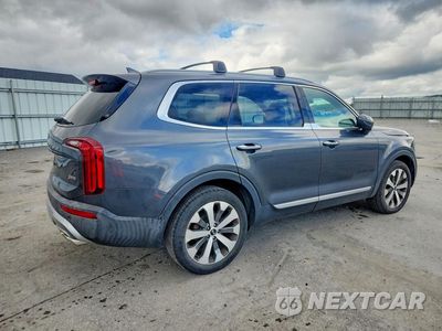 Trzecie zdjęcie samochodu z tyłu: 2021 KIA TELLURIDE S VIN:5XYP6DHCXMG115420 - miniatura
