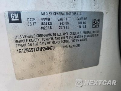 Zdjęcie 12 z 12 samochodu: 2017 CHEVROLET MALIBU LS VIN:1G1ZB5STXHF250479 - miniatura