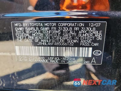 Zdjęcie 12 z 12 samochodu: 2008 LEXUS LS 460 VIN:JTHBL46F485066132 - miniatura