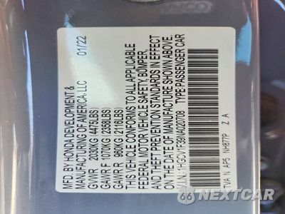 Zdjęcie 13 z 13 samochodu: 2022 HONDA ACCORD SPORT VIN:1HGCV1F39NA020708 - miniatura