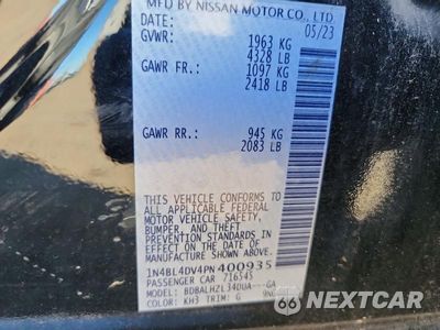 Zdjęcie 13 z 13 samochodu: 2023 NISSAN ALTIMA SV VIN:1N4BL4DV4PN400935 - miniatura
