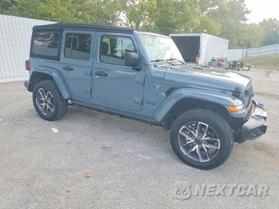 Czwarte zdjęcie samochodu z boku: 2024 JEEP WRANGLER 4XE VIN:1C4RJXN60RW186756 - miniatura
