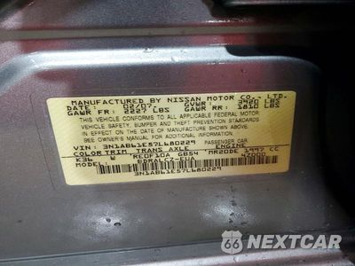 Zdjęcie 13 z 13 samochodu: 2007 NISSAN SENTRA 2.0 VIN:3N1AB61E57L680229 - miniatura