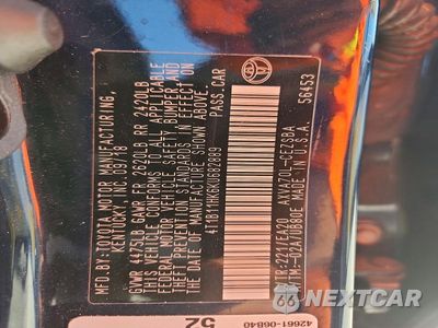 Zdjęcie 13 z 13 samochodu: 2019 TOYOTA CAMRY SE VIN:4T1B11HK6KU682889 - miniatura
