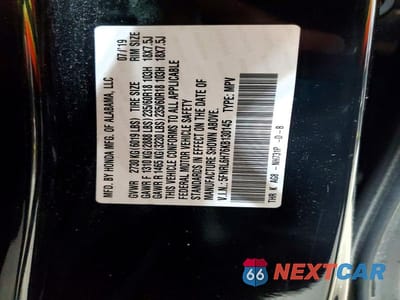 Zdjęcie 13 z 13 samochodu: 2019 HONDA ODYSSEY EXL VIN:5FNRL6H76KB130145 - miniatura