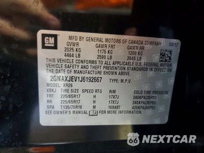Zdjęcie 14 z 14 samochodu: 2018 CHEVROLET EQUINOX LT VIN:2GNAXJEV1J6192667 - miniatura