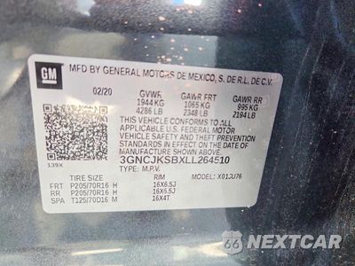 Zdjęcie 13 z 13 samochodu: 2020 CHEVROLET TRAX LS VIN:3GNCJKSBXLL264510 - miniatura