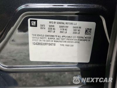 Zdjęcie 12 z 12 samochodu: 2015 BUICK LACROSSE VIN:1G4GB5G30FF184718 - miniatura
