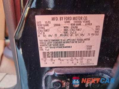 Zdjęcie 12 z 12 samochodu: 2006 FORD F250 SUPER DUTY VIN:1FTSW21P56EB49983 - miniatura
