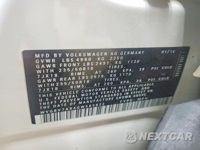 Zdjęcie 13 z 13 samochodu: 2016 VOLKSWAGEN TIGUAN S VIN:WVGBV7AX4GW583822 - miniatura
