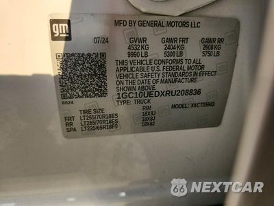 Zdjęcie 12 z 12 samochodu: 2024 CHEVROLET SILVERADO VIN:1GC10UEDXRU208836 - miniatura