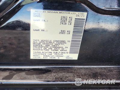Zdjęcie 13 z 13 samochodu: 2023 NISSAN ALTIMA SR VIN:1N4BL4CV7PN387969 - miniatura