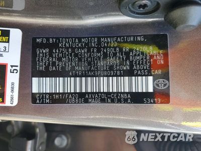 Zdjęcie 12 z 12 samochodu: 2023 TOYOTA CAMRY LE VIN:4T1R11AK9PU809781 - miniatura
