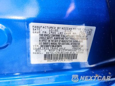 Zdjęcie 12 z 12 samochodu: 2021 NISSAN VERSA SR VIN:3N1CN8FV1ML815075 - miniatura