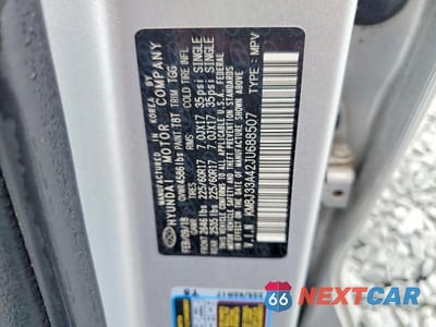 Zdjęcie 13 z 13 samochodu: 2018 HYUNDAI TUCSON SEL VIN:KM8J33A42JU688507 - miniatura