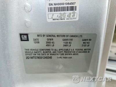 Zdjęcie 12 z 12 samochodu: 2009 CHEVROLET IMPALA 1LT VIN:2G1WT57K691249340 - miniatura