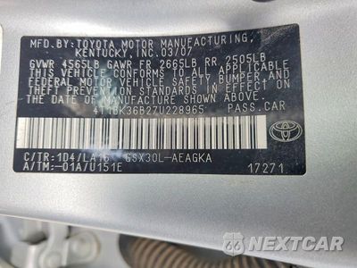 Zdjęcie 12 z 12 samochodu: 2007 TOYOTA AVALON XLS VIN:4T1BK36B27U228965 - miniatura