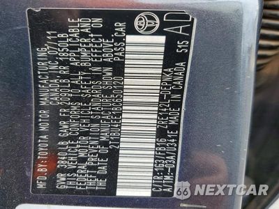 Zdjęcie 12 z 12 samochodu: 2011 TOYOTA COROLLA LE VIN:2T1BU4EE1BC650120 - miniatura