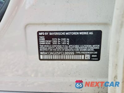 Zdjęcie 12 z 12 samochodu: 2023 BMW 530E VIN:WBA13AG05PCL88999 - miniatura
