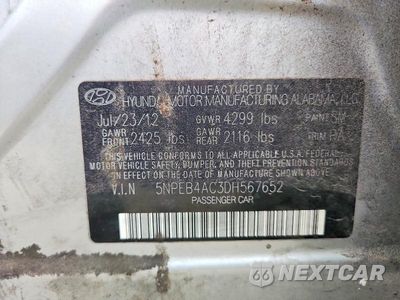 Zdjęcie 12 z 12 samochodu: 2013 HYUNDAI SONATA GLS VIN:5NPEB4AC3DH567652 - miniatura