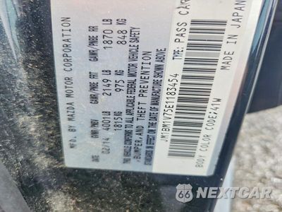 Zdjęcie 12 z 12 samochodu: 2014 MAZDA 3 TOURING VIN:JM1BM1V75E1183454 - miniatura