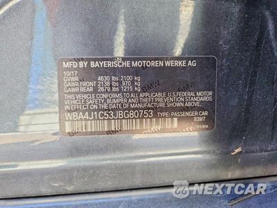 Zdjęcie 12 z 12 samochodu: 2018 BMW 430I GRAN COUPE VIN:WBA4J1C53JBG80753 - miniatura