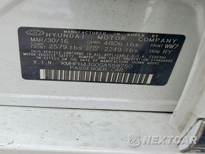Zdjęcie 13 z 13 samochodu: 2016 HYUNDAI AZERA LIMITED VIN:KMHFH4JG0GA559750 - miniatura