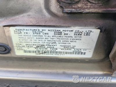 Zdjęcie 12 z 12 samochodu: 2004 NISSAN SENTRA 1.8 VIN:3N1CB51D44L456147 - miniatura