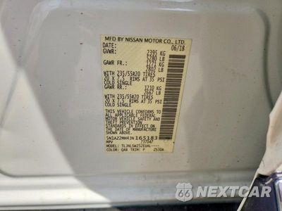Zdjęcie 12 z 12 samochodu: 2018 NISSAN MURANO S VIN:5N1AZ2MH4JN165183 - miniatura