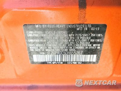 Zdjęcie 13 z 13 samochodu: 2013 SUBARU XV CROSSTREK 2.0 LIMITED VIN:JF2GPAGC5DH855267 - miniatura
