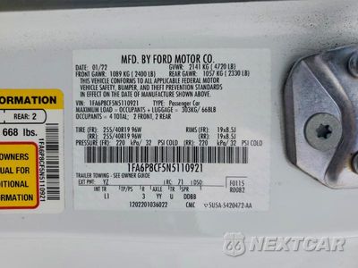 Zdjęcie 12 z 12 samochodu: 2022 FORD MUSTANG GT VIN:1FA6P8CF5N5110921 - miniatura