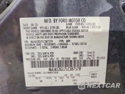 Zdjęcie 13 z 13 samochodu: 2020 FORD ECOSPORT SE VIN:MAJ6S3GL7LC387578 - miniatura
