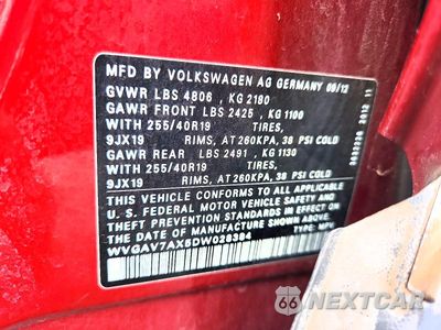 Zdjęcie 12 z 12 samochodu: 2013 VOLKSWAGEN TIGUAN S VIN:WVGAV7AX5DW028384 - miniatura