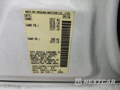 Zdjęcie 12 z 12 samochodu: 2017 NISSAN ALTIMA 2.5 SV VIN:1N4AL3AP8HC126907 - miniatura