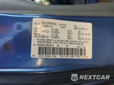Zdjęcie 12 z 12 samochodu: 2007 CHRYSLER TOWN & COUNTRY TOURING VIN:2A4GP54L47R236673 - miniatura