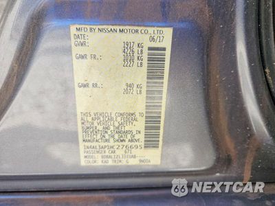 Zdjęcie 13 z 13 samochodu: 2017 NISSAN ALTIMA 2.5 SV VIN:1N4AL3AP1HC276695 - miniatura
