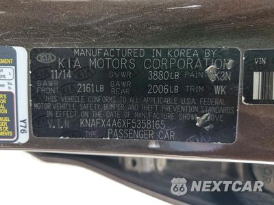 Zdjęcie 13 z 13 samochodu: 2015 KIA FORTE LX VIN:KNAFX4A6XF5358165 - miniatura