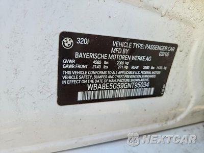Zdjęcie 12 z 12 samochodu: 2016 BMW 320 XI VIN:WBA8E5G59GNT95034 - miniatura