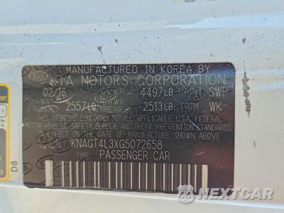 Zdjęcie 12 z 12 samochodu: 2016 KIA OPTIMA LX VIN:KNAGT4L3XG5072658 - miniatura