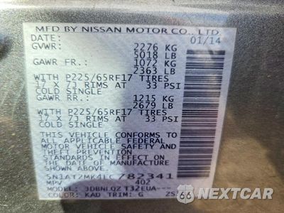 Zdjęcie 14 z 14 samochodu: 2014 NISSAN ROGUE SV VIN:5N1AT2MK4EC782341 - miniatura