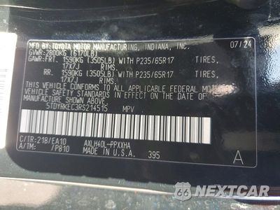 Zdjęcie 14 z 14 samochodu: 2024 TOYOTA SIENNA XLE VIN:5TDYRKEC3RS214515 - miniatura