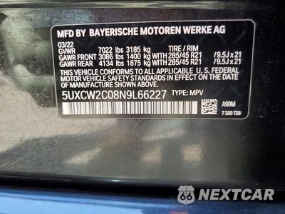 Zdjęcie 13 z 13 samochodu: 2022 BMW X7 XDRIVE40I VIN:5UXCW2C08N9L66227 - miniatura
