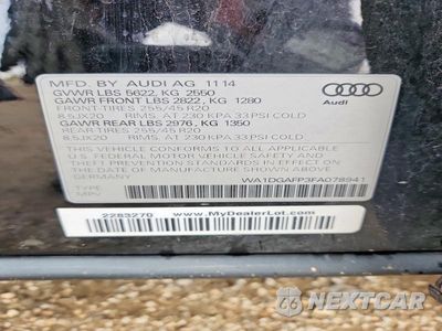 Zdjęcie 12 z 12 samochodu: 2015 AUDI Q5 PREMIUM PLUS VIN:WA1DGAFP3FA078941 - miniatura